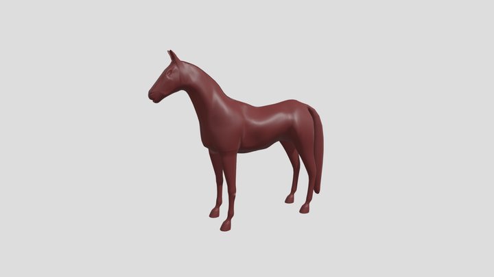 Horse Without Saddle 3D Model