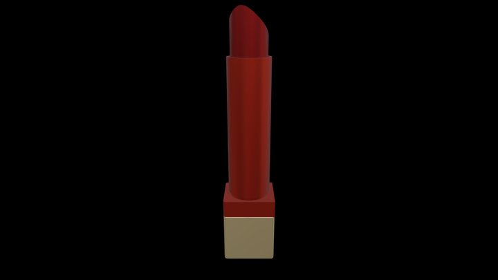 Lipstick Opened 3D Model