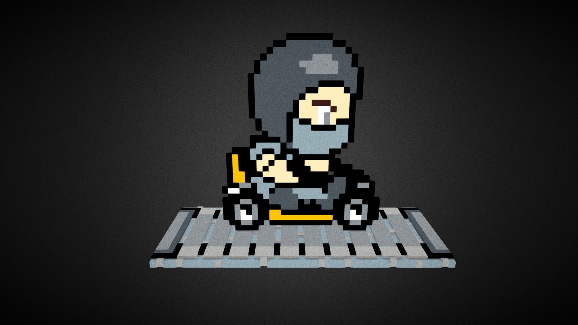 SMK083 Super Pixel Kart Smoke Buy Royalty Free 3D model by Código