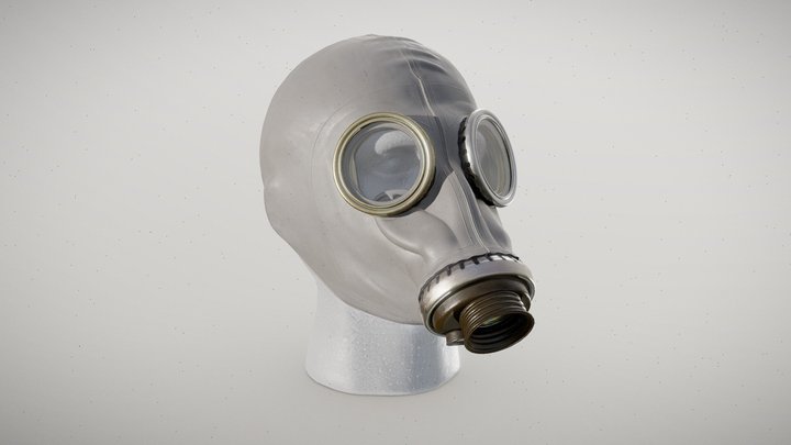 modèle 3D de Masque à gaz militaire GP5 avec tuyau - TurboSquid 1572148