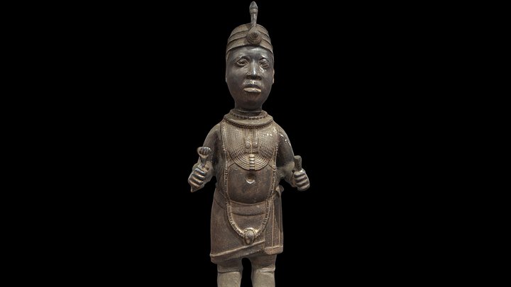 Obalufon Ogbogbodirin Bronze Statue 3D Model