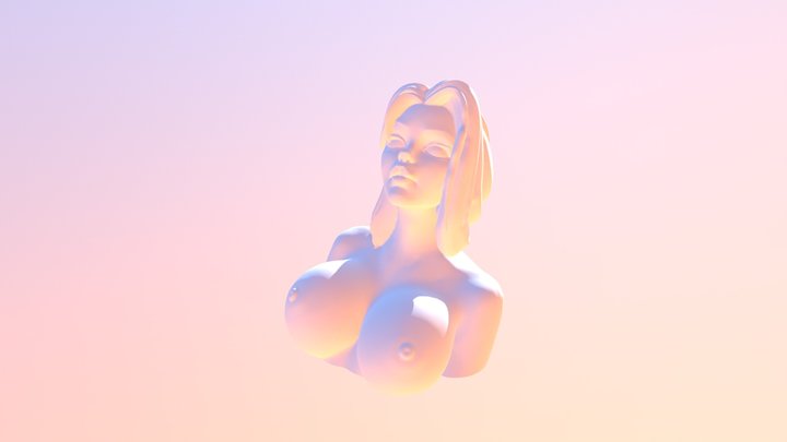 Pretty Girl Bust 3D Model