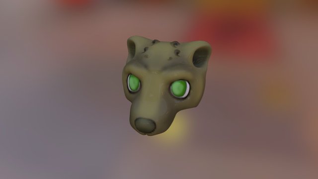 Bear Hat Painted 3D Model
