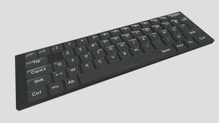 Realistic Keyboard 3D Model
