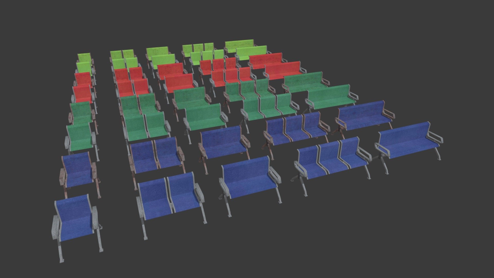 [PSX] Waiting Benches - Buy Royalty Free 3D model by 7LAMPS (@7LAMPSco ...