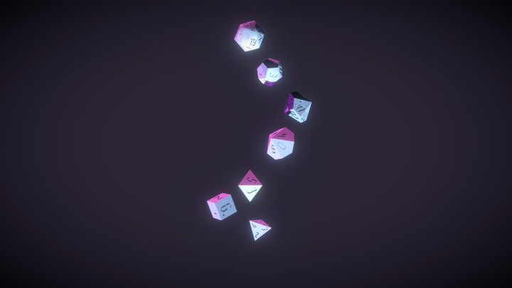 Polyhedral Dice 3D Model