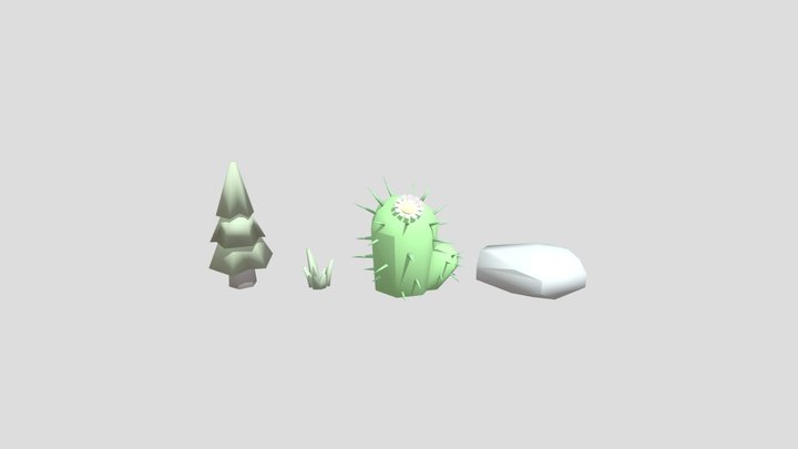 Tree And Plat 3D Model