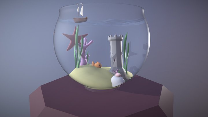 Fish In A Bowl 3D Model
