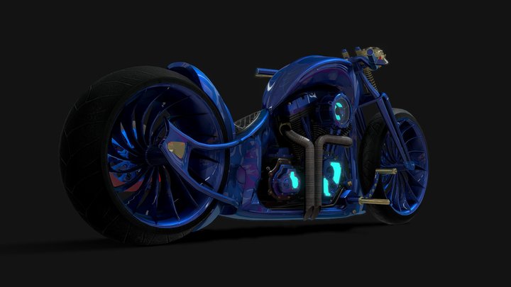 [GTA5] Harley-Davidson "Blue Edition" 3D Model