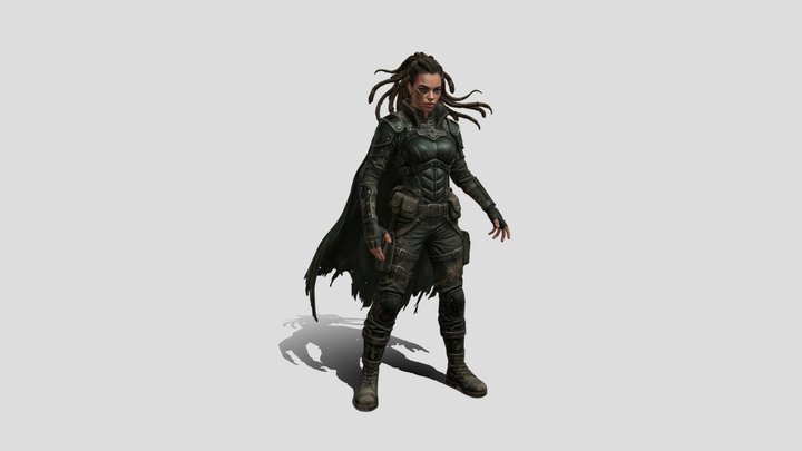 Wasteland Female Warden 3D Model Free – Kostenloses 3D-Modell STL
