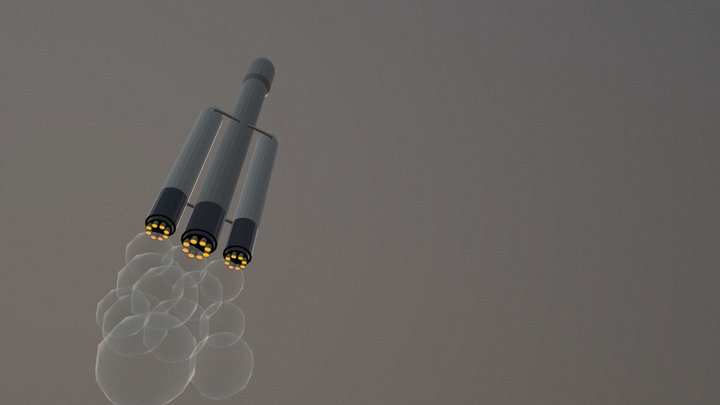 Falcon Heavy 3D Model