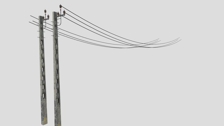 Electric post Avenue Road the alley lowpoly