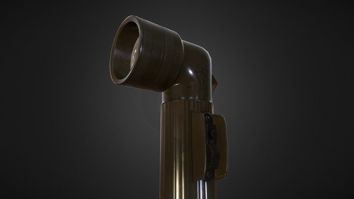 Military Flashlight 3D Model