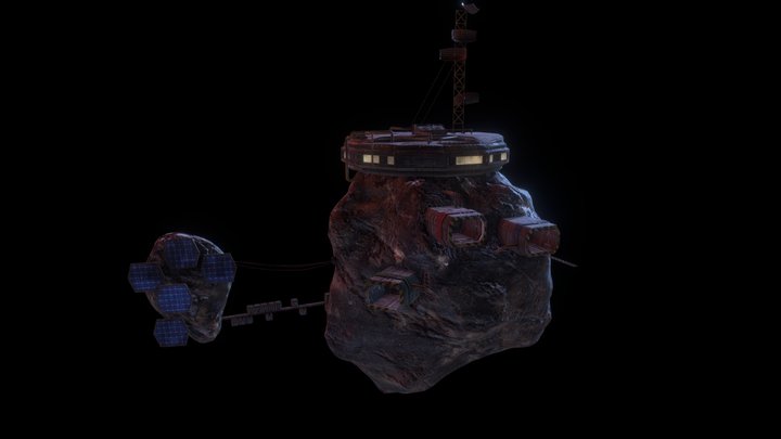 Kono Asteroid Pirate Base 3D Model