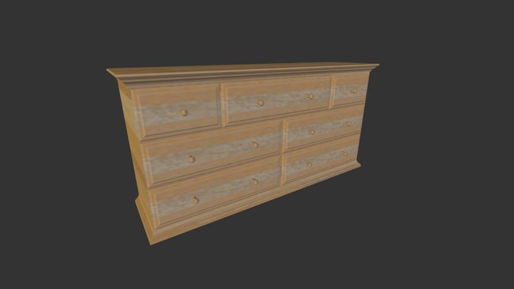 Tan Cabinet 3D Model