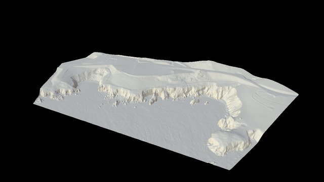 Coastal Cliffs nadir LiDAr Survey 3D Model