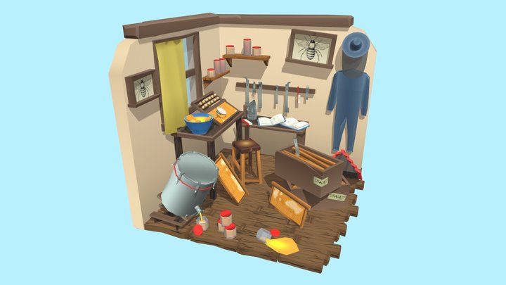 DAE Crib The Beekeeper Room 3D Model