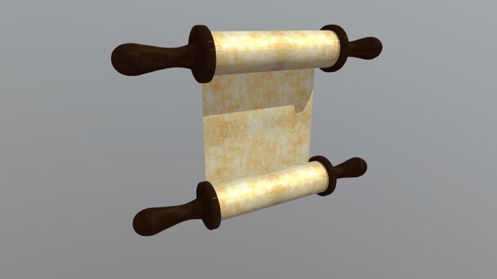 Parchment Roll 3D Model