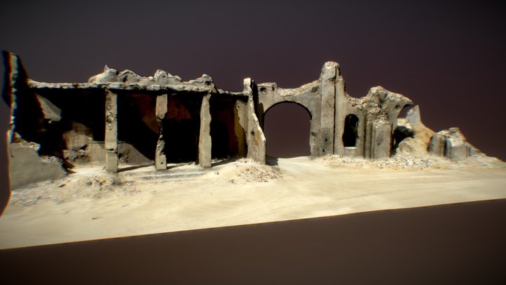 Bombed Out Fort - Photogrammetry – Gratis 3D-model STL