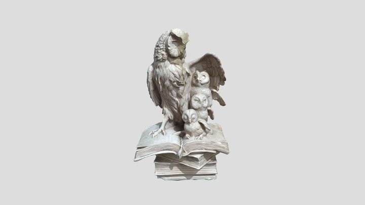 Statua Civetta - Statue of an Owl 3D Model