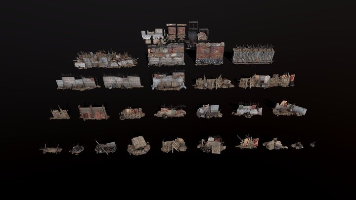 Barricades Pack 3D Model