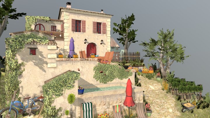 DAE Diorama retake – Small farm 3D Model