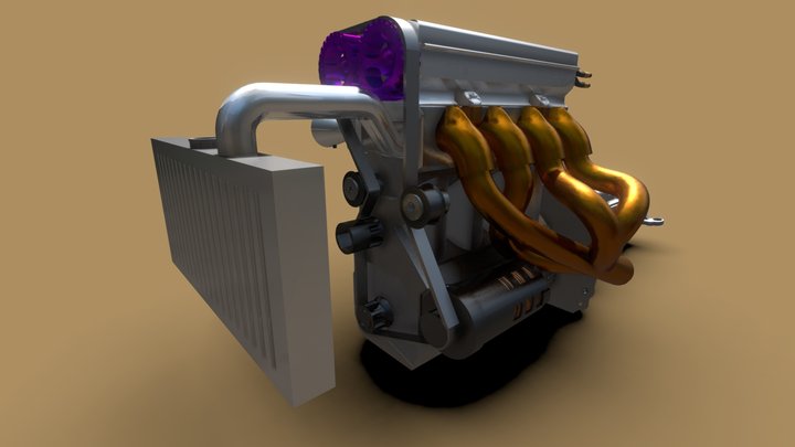 Toyota 4A-GE inline-four (Fixed) – Gratis 3D-model STL