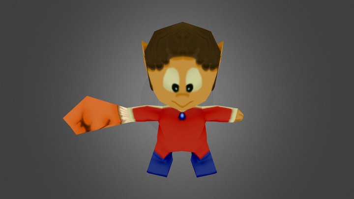 Alex Kidd 3D Model