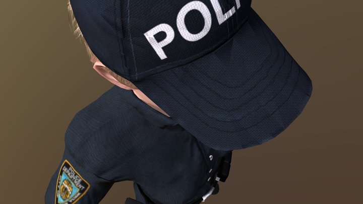 Police Woman 3D Model