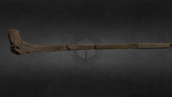 Carved Willow Stick - Mungret Co. Limerick 3D Model