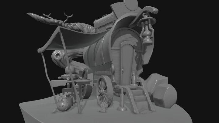 EXAM - The Traveling Wagon 3D Model