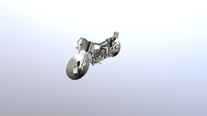 3d skull bike 3D Model