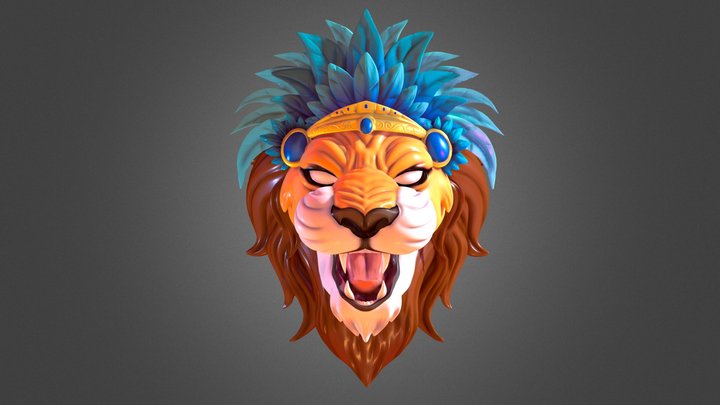 IG_Lion Head Model 3D Model