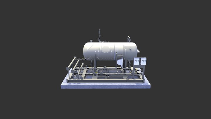 Single-Pak 3-Phase Modular Production Skid 3D Model
