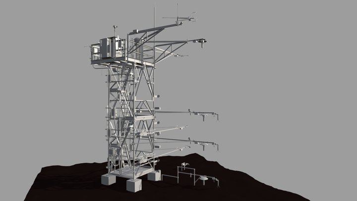 NEON Meteorological Flux Tower 3D Model