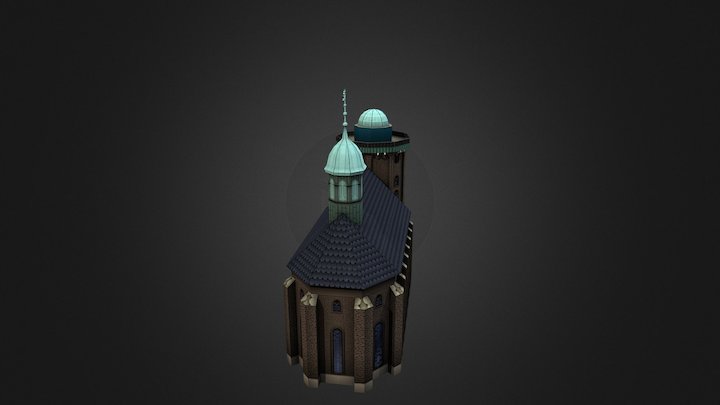 Rundetaarn Tower - Copenhagen, Denmark 3D Model