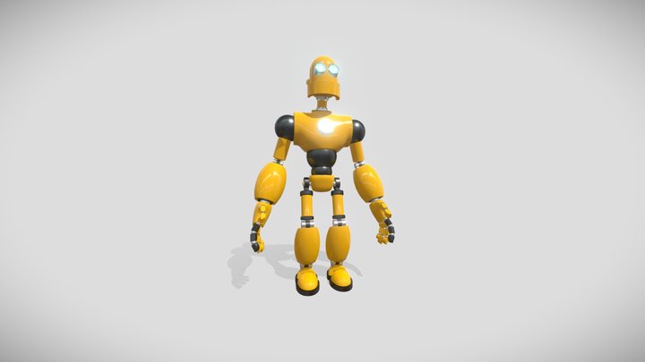 Yellow Robot 3D Model