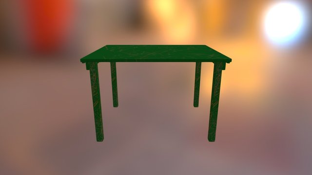 Folding Table 3D Model