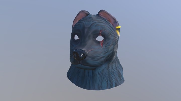 Human Dog Face 3D Model