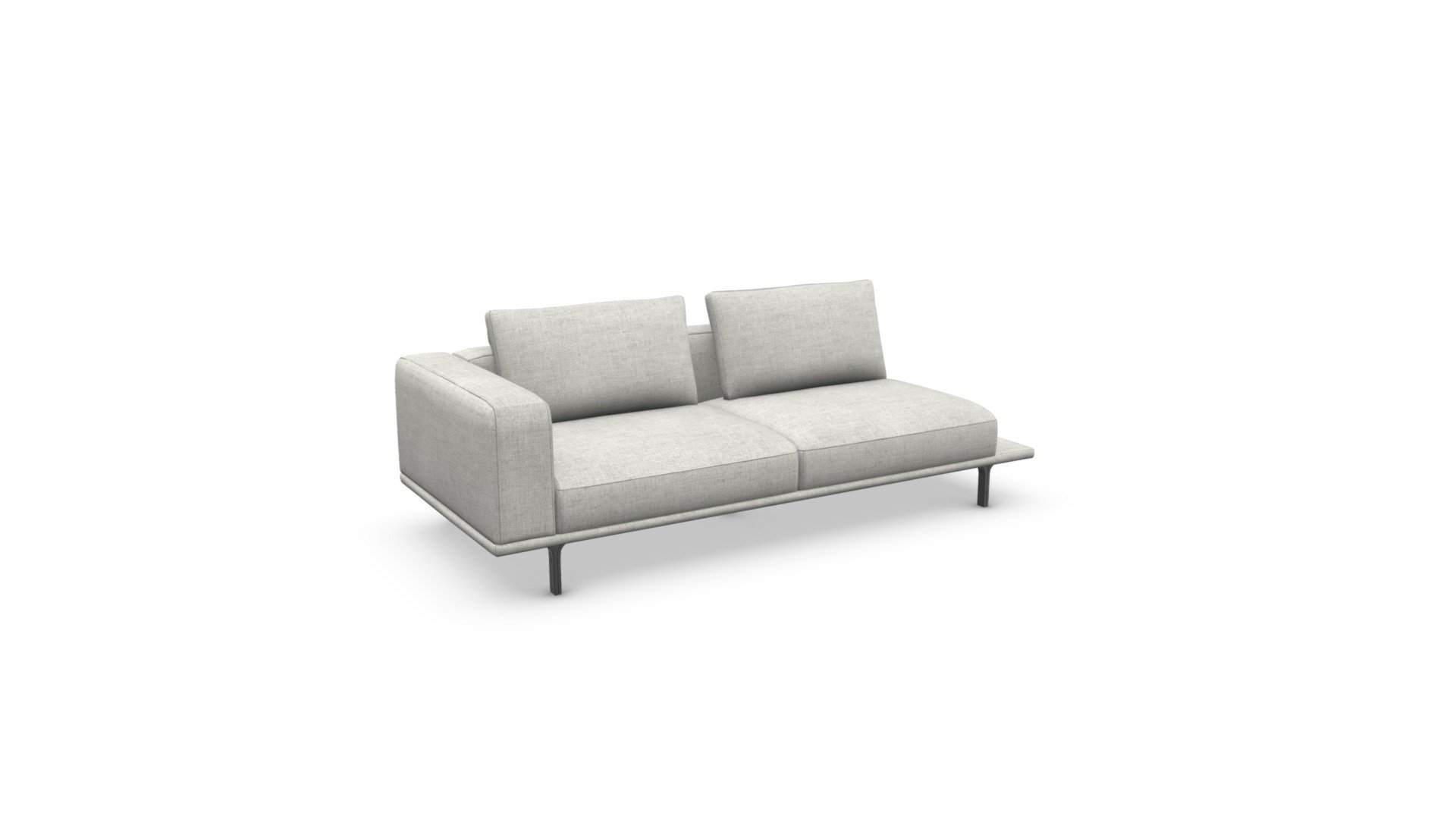 Nocelle 3 Seater Sofa with Side Table, Chic Grey