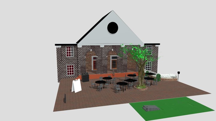WPU Belk Courtyard 3D Model
