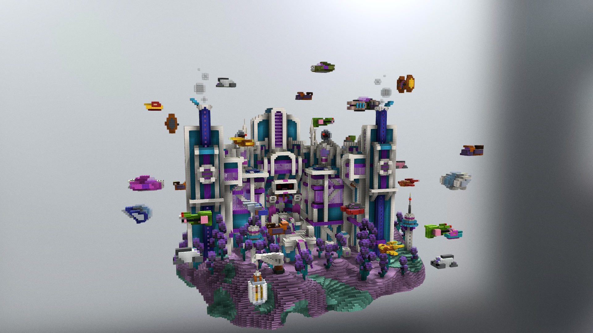 3D model Factorya Hub - This is a 3D model of the Factorya Hub. The 3D model is about a group of toy buildings.
