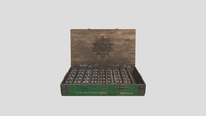 Dirty Grenade Box 3D Model