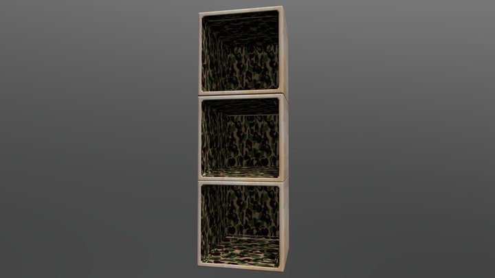 Stack Shelf BAPE x KARIMOKU 3D Model