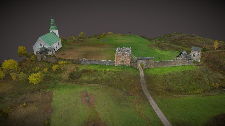 Teutonic castle Karkus ruines photogrammetry 3D Model