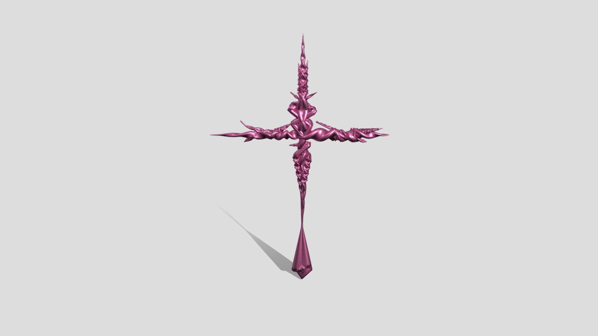 metallic cyber sigilism cross - 3D model by onekalu [6b6f0c2] - Sketchfab