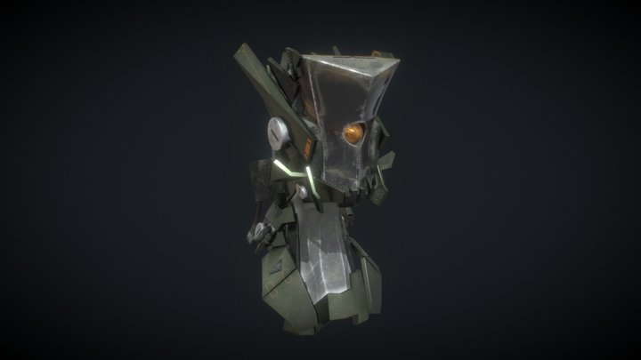 D Bot Head Test 3D Model