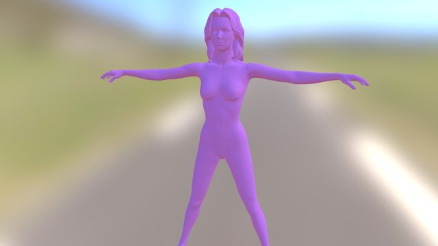 Running Female 3D Model