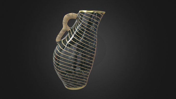 Marble Flower Pot 3D Model