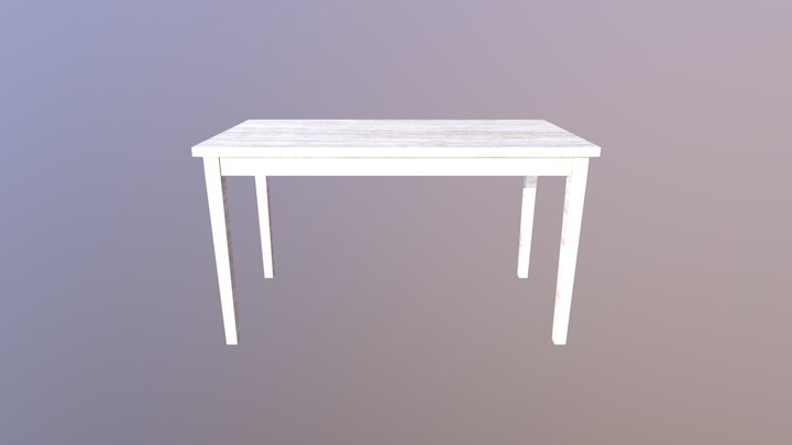 Old Wooden Table 2 3D Model